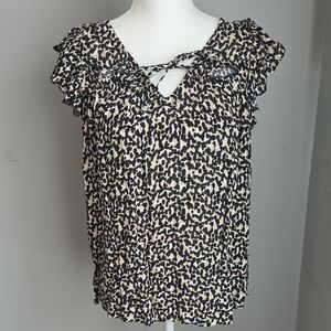 Old Navy Ruffled Blouse Size Medium Rayon